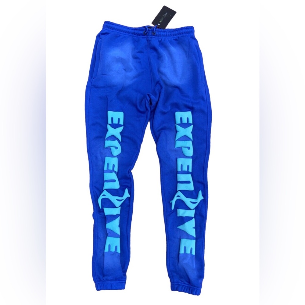 SO EXPENZIVE BLUE FADED SWEATPANTS